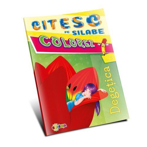 Citesc pe silabe. Colorez. Degețica