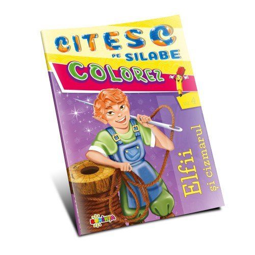 Citesc pe silabe. Colorez. Elfii și cizmarul