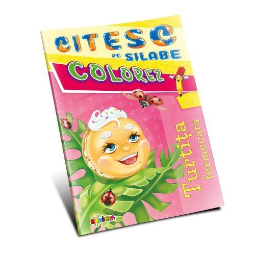 Citesc pe silabe. Colorez. Turtița fermecată