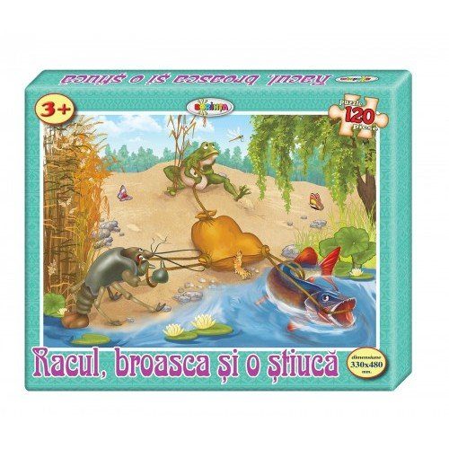 Puzzle - Racul, broasca și o știucă 120ps.