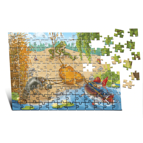 Puzzle - Racul, broasca și o știucă 120ps.