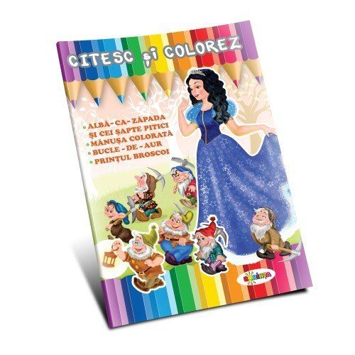 Citesc și colorez - Albă ca zăpada
