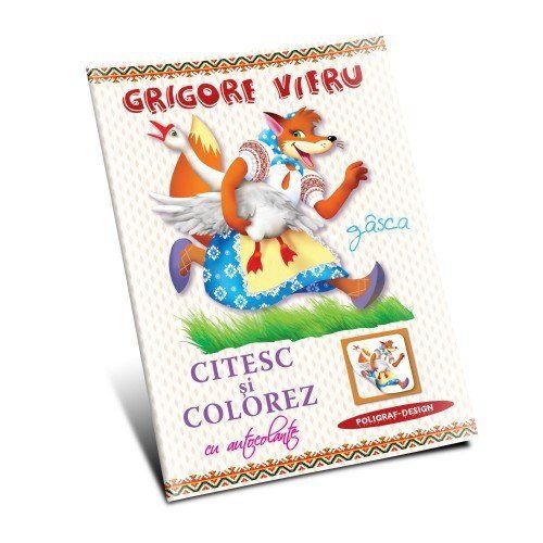 Citesc si colorez cu autocolante - Gâsca