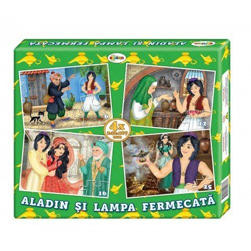 Puzzle Aladin (4 imagini în cutie)