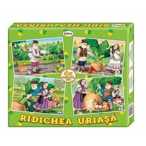 Puzzle Ridichea uriașă (4 imagini în cutie)