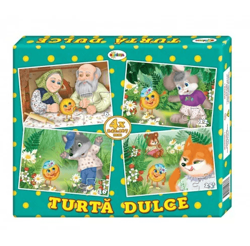 Puzzle Turtă dulce (4 imagini în cutie)
