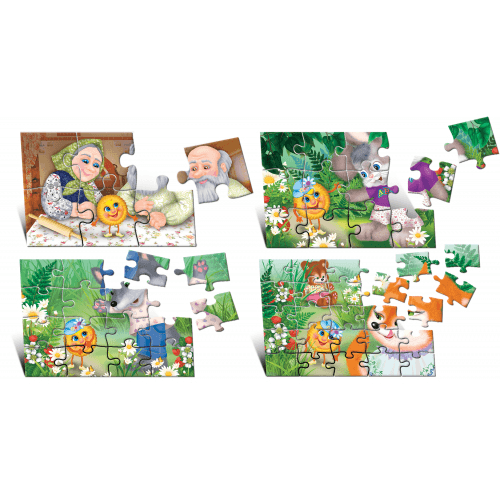 Puzzle Turtă dulce (4 imagini în cutie)
