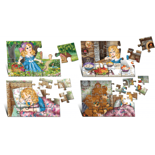 Puzzle Bucle aurii (4 imagini în cutie)