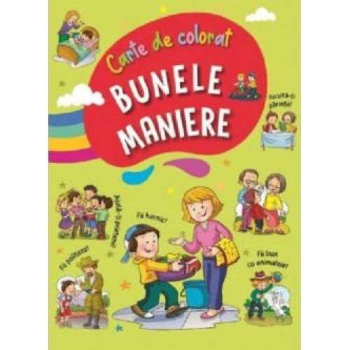 Carte de colorat - Bunele maniere (verde)
