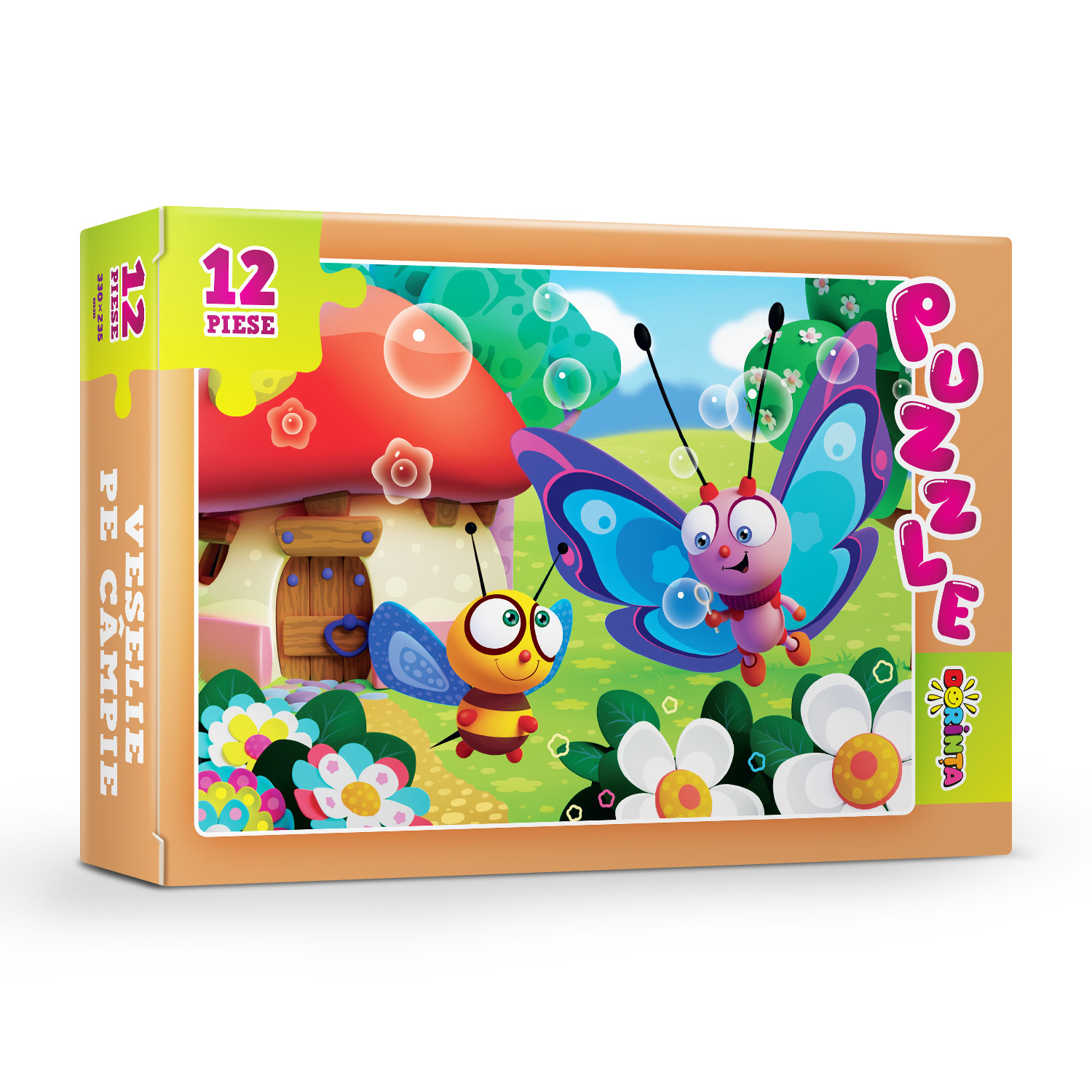 Puzzle - Veselie pe câmpie (12 piese)