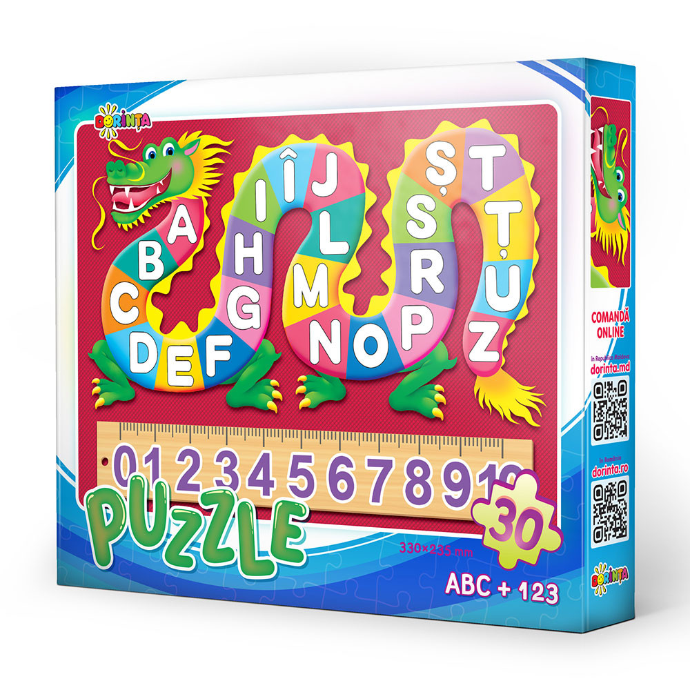 Puzzle Alfabet + Cifre 30ps.