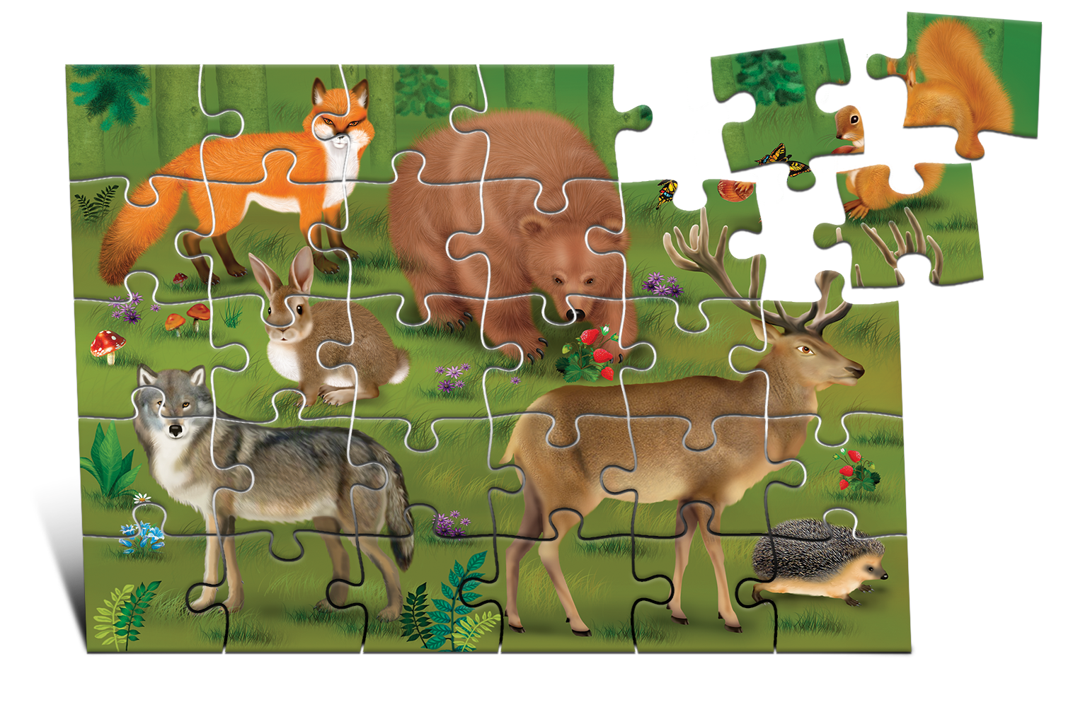 Puzzle Animale sălbatice 30ps.