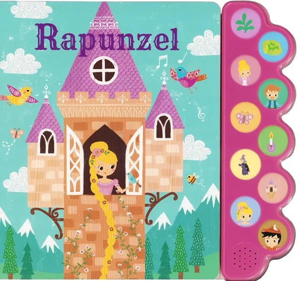 Carte sonora cu 10 sunete - Rapunzel.