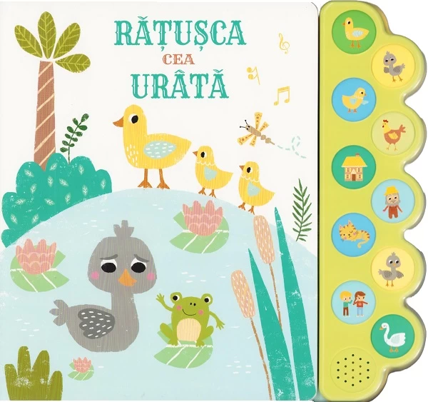 Carte sonora cu 10 sunete - Ratusca cea urata.