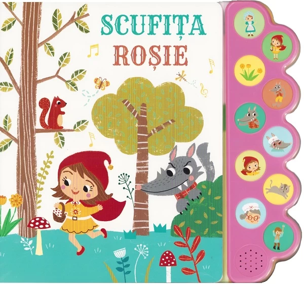 Carte sonora cu 10 sunete - Scufita Rosie.