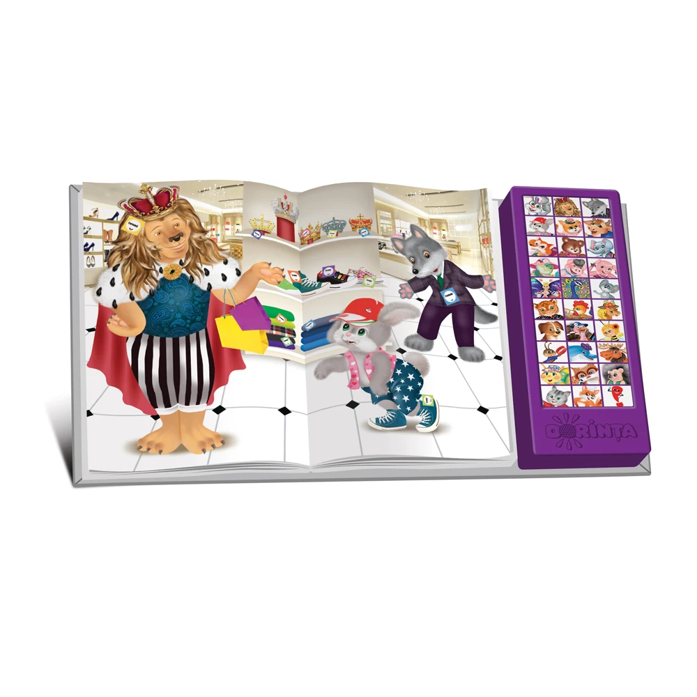 Carte cu sunete / carte sonoră - Animalele la shopping
