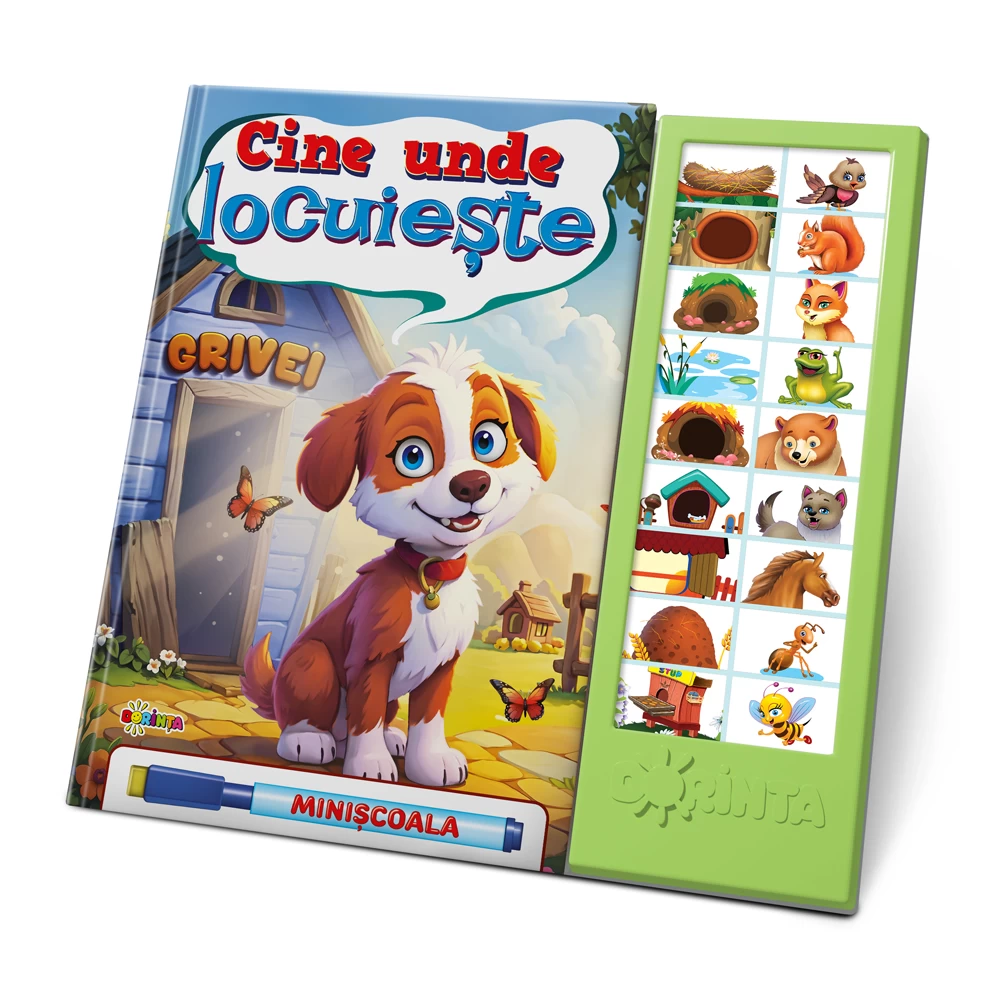 Carte cu sunete / carte sonoră - Cine unde locuiește