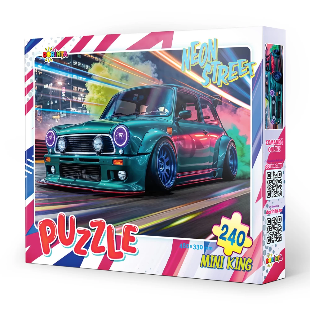 Puzzle - Neon Street. Mini King (240 piese)
