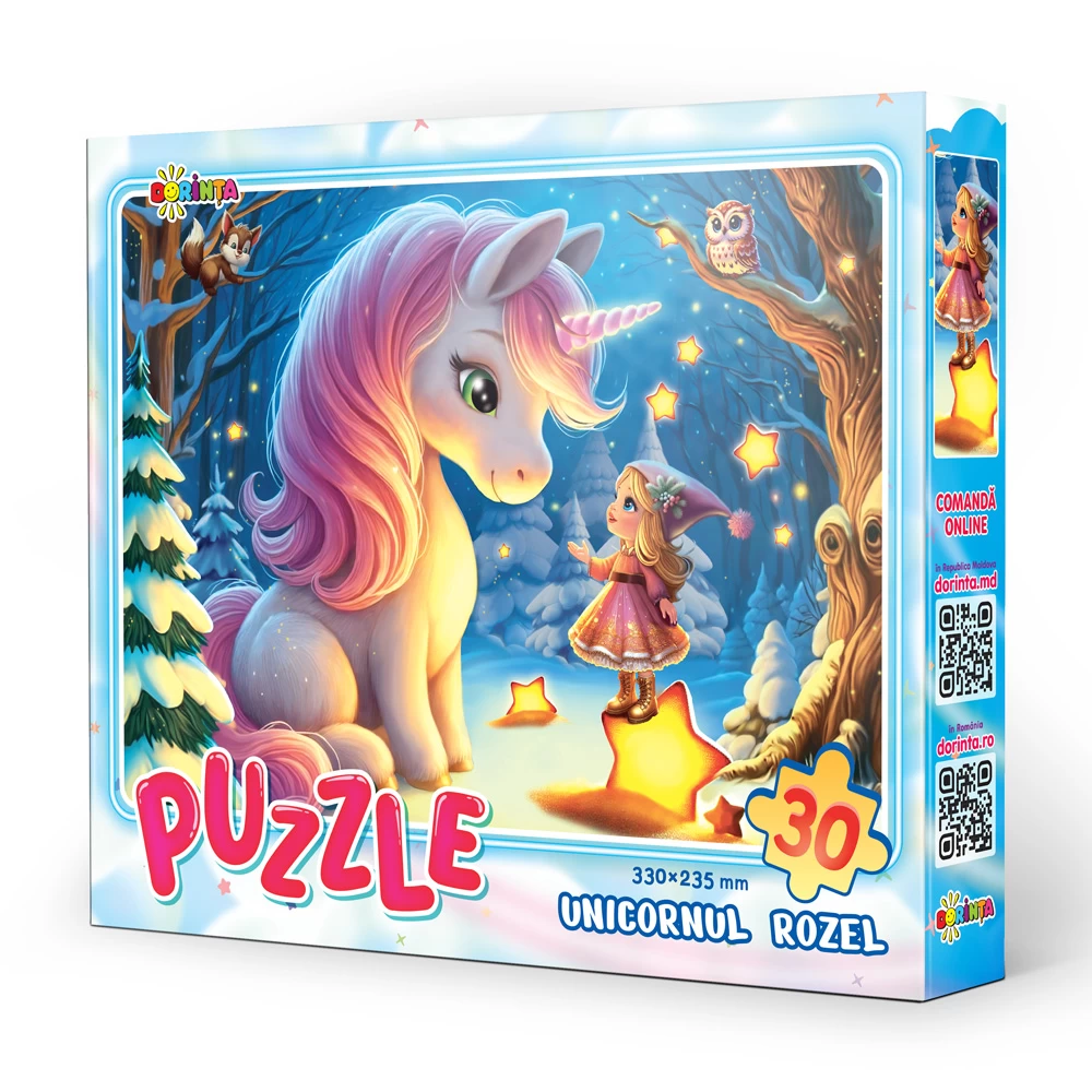 Puzzle - Unicornul Rozel (30 piese)