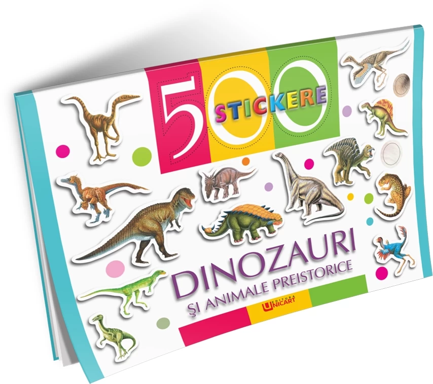 500 STICKERE - DINOZAURI SI ANIMALE PREISTORICE