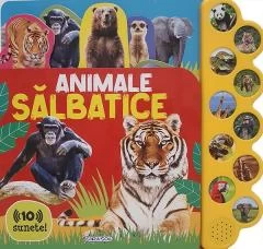 Carte sonora cu 10 sunete - Animale salbatice.