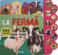 Carte sonora cu 10 sunete - La ferma.