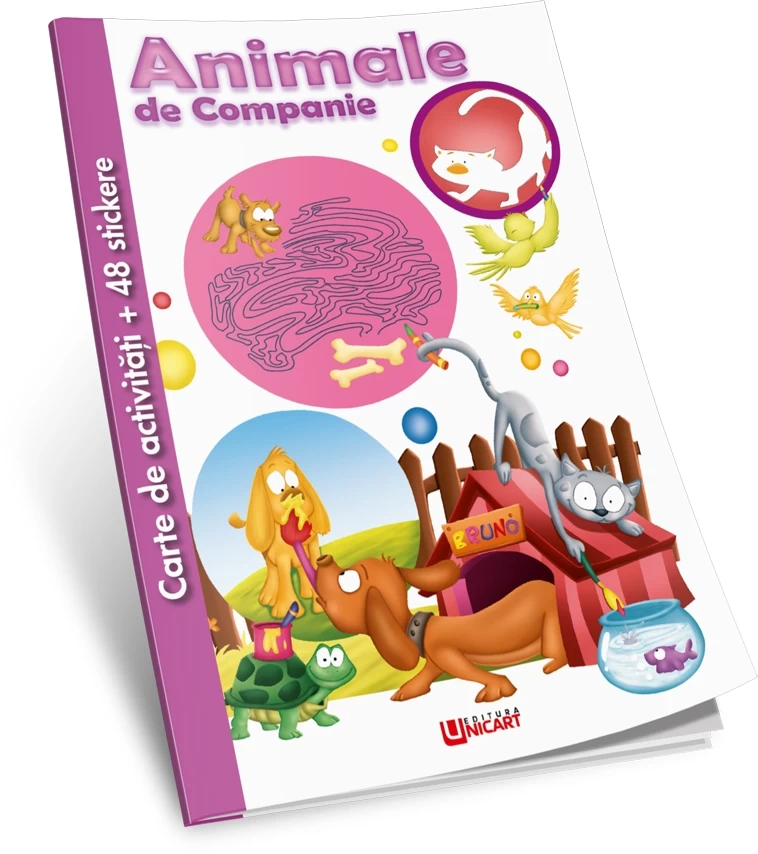 ACTIVITATI+STICKERE - ANIMALE DE COMPANIE