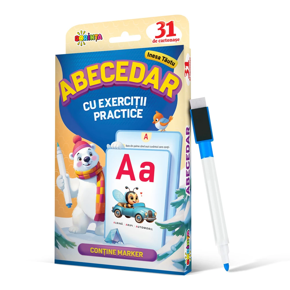 31 cartonașe. Abecedar cu exerciţii practice