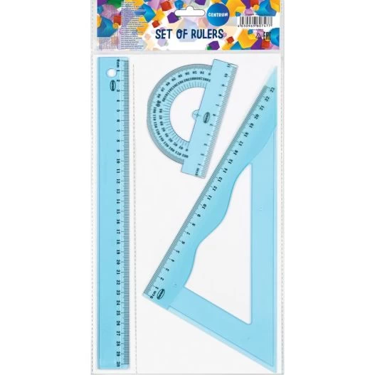Set Geometrie Centrum Rigla 30 Cm 1 RiglaTriunghiulara 1 Raportor