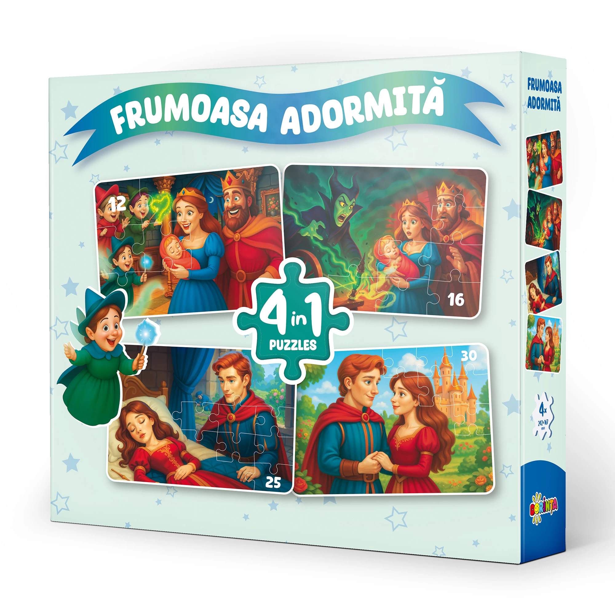 Puzzle 4 in 1 - Frumoasa adormita