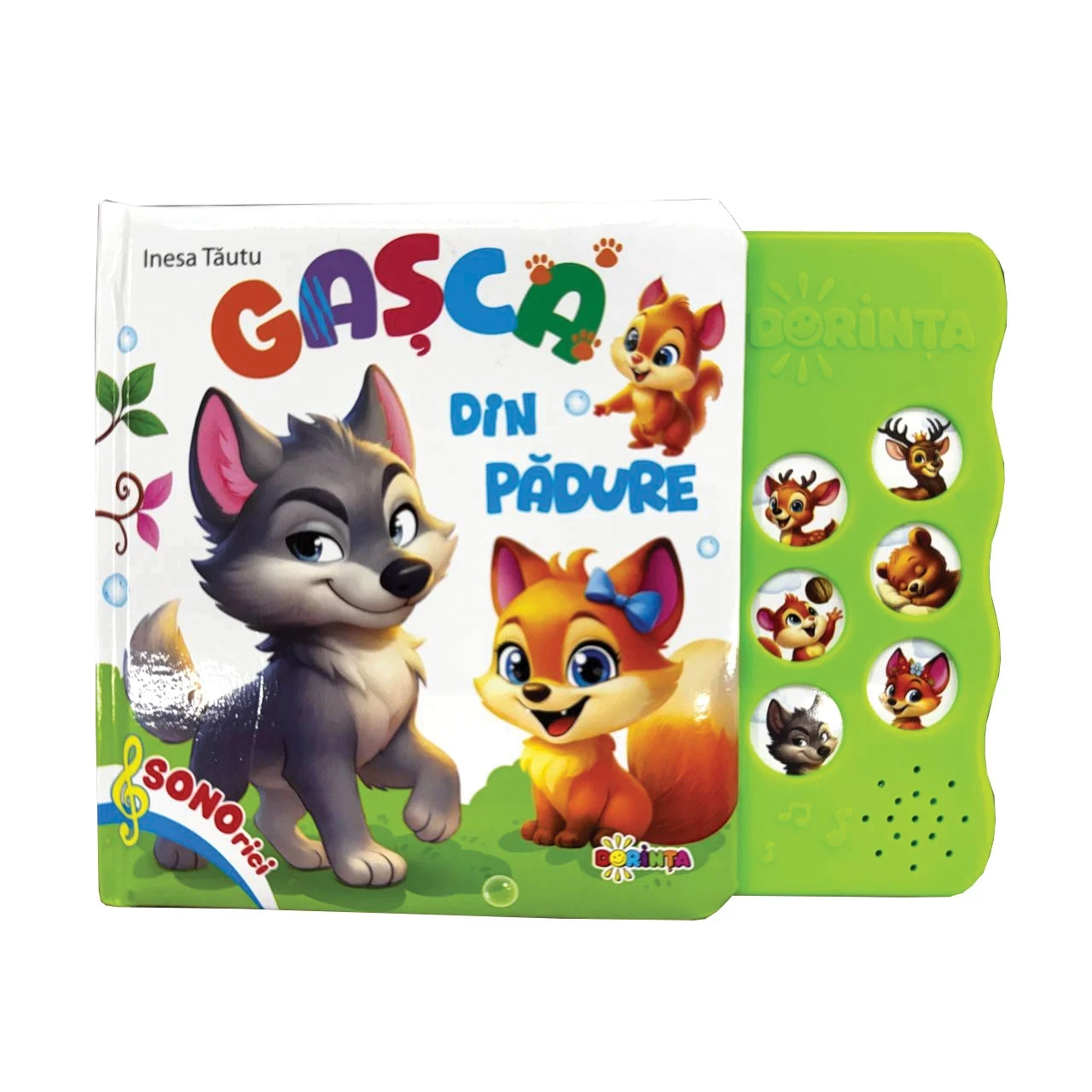 Sonorici - Carte cu sunete / carte sonoră. Gasca din padure