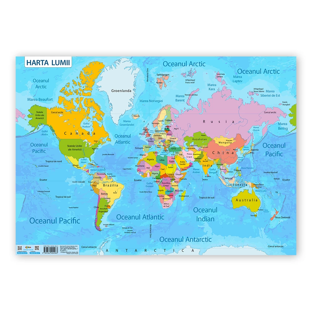 Harta Lumii. Plansa de perete