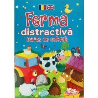 Carte de colorat - Ferma distractivă (română-engleză)
