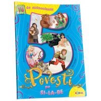 5 Povești pe silabe bleu ( cu 70 autocolante)