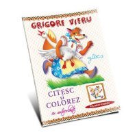 Citesc si colorez cu autocolante - Gâsca
