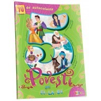 5 Povești pe silabe verde (cu 70 autocolante)