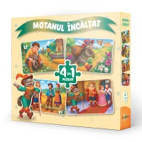 Puzzle 4 in 1 - Motanul Incaltat