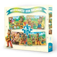 Puzzle 4 in 1 - Muzicantii din Bremen